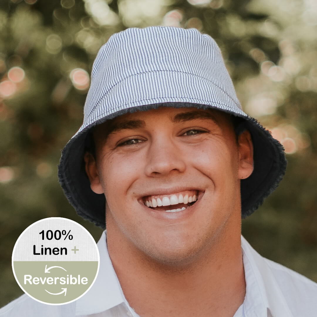 'Traveller' Adults Frayed Bucket Sun Hat - (PRE-ORDER)