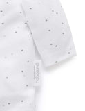 Premie Zip Growsuit Grey Spot - Pure Baby