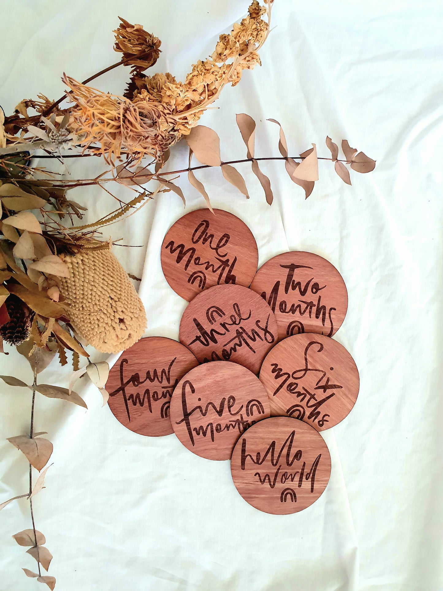 Timber Rainbow Milestone Cards - Spare Time Co.