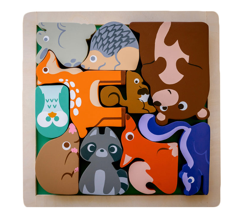 Woodland Animals Chunky Puzzle - Kiddie Connect