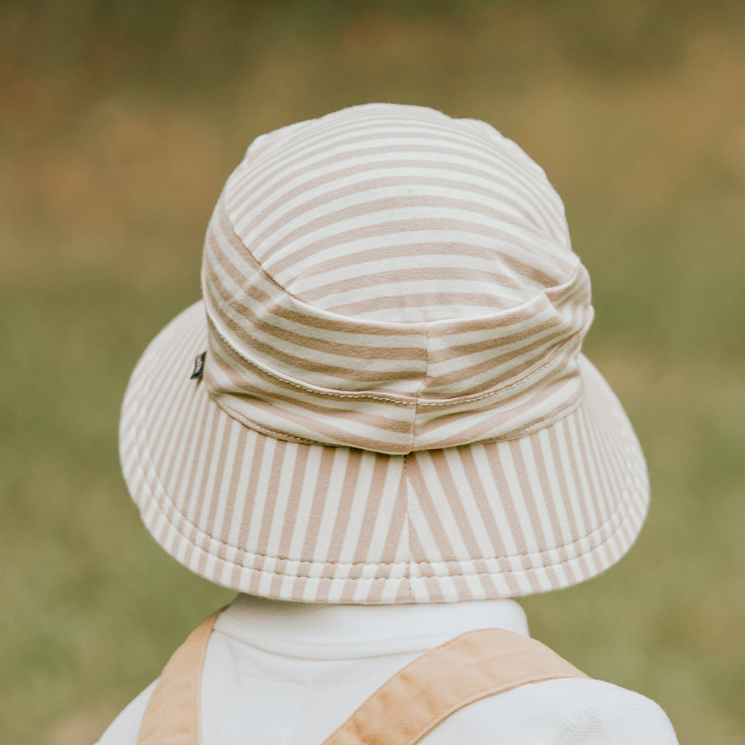 Natural Stripe Kids Bucket Hat  - Bedhead Hats