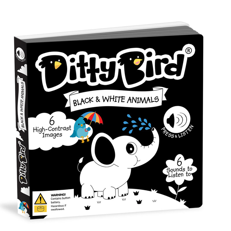 Black & White Animals Board Book - Ditty Bird