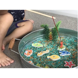 12 piece Magnetic Tropical Fishing - Djeco