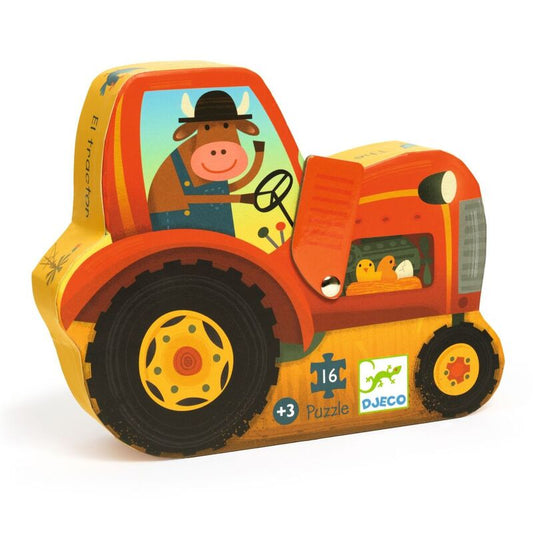 The Tractor 16pc Silhouette Puzzles - Djeco