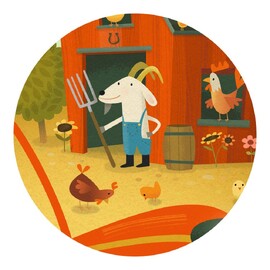 The Tractor 16pc Silhouette Puzzles - Djeco