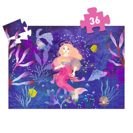 Ella the Mermaid 36 pc Silhouette Puzzle - Djeco