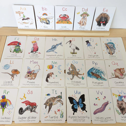 Australian Animal Alphabet Flash Cards - My Tiny Explorer