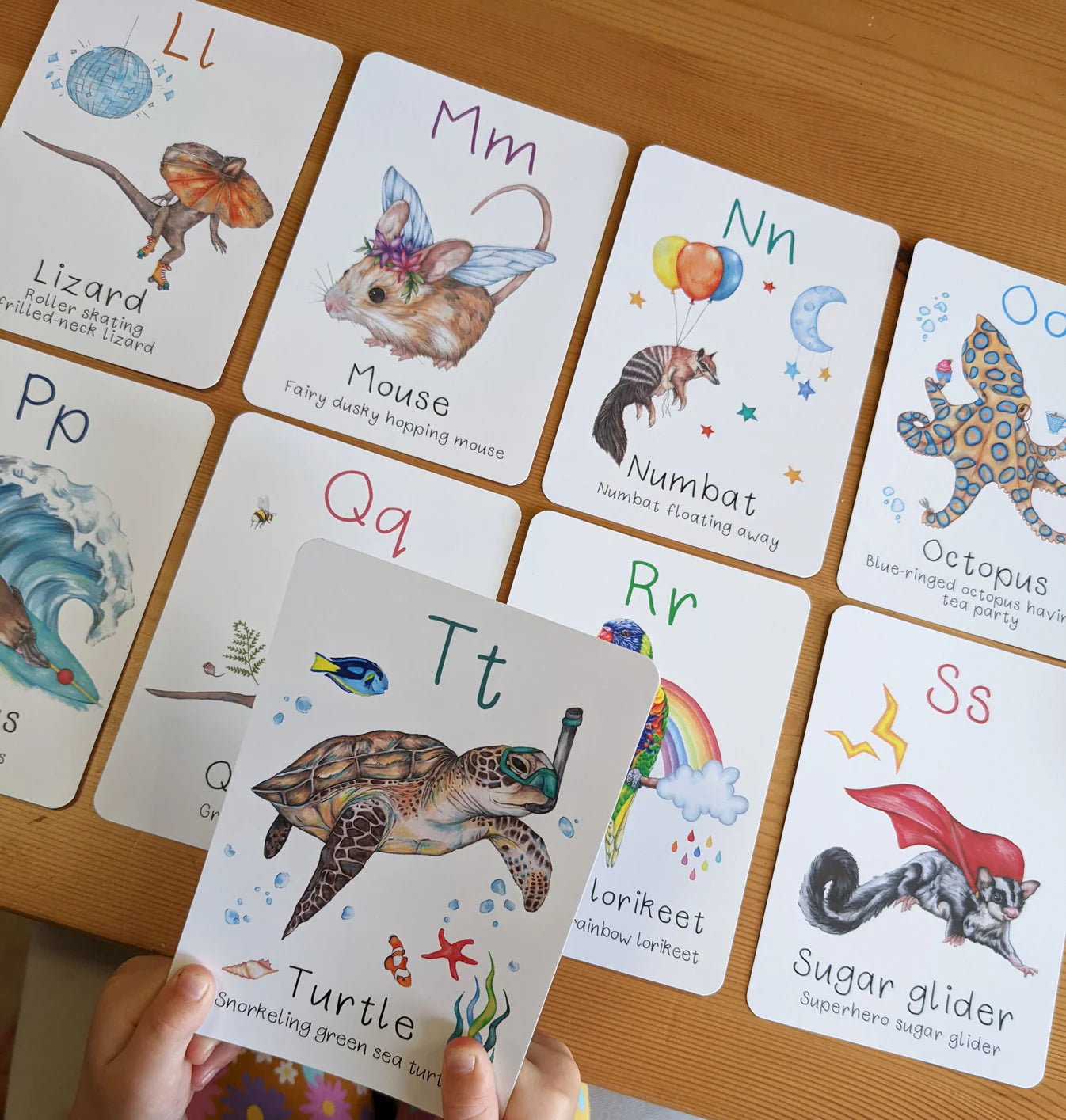 Australian Animal Alphabet Flash Cards - My Tiny Explorer