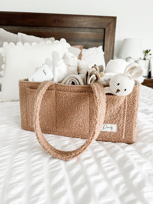 Nappy Caddy Organiser All Teddy Brown - Petite & Co