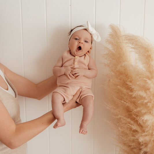 Essential Summer Romper - Blush ZIGGY LOU (NB & 6-12m)