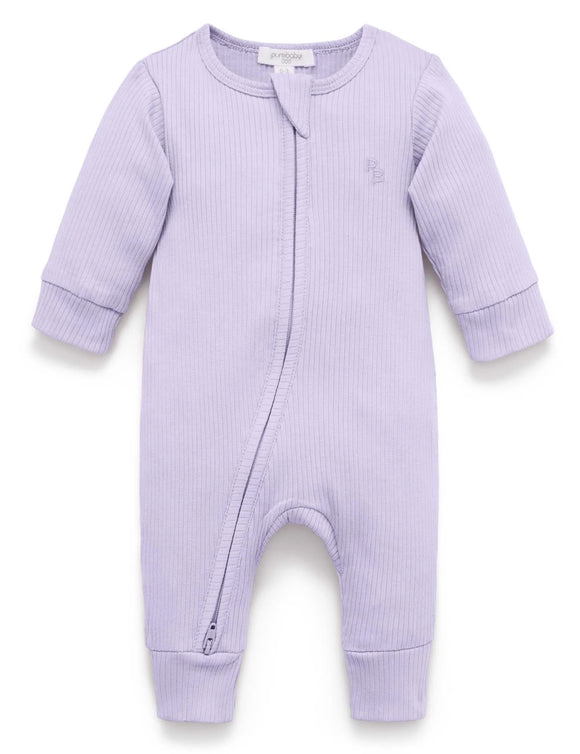 Lilac Zip Growsuit - Pure Baby (newborn)