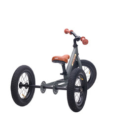 Matte Grey Trybike, Brown Seat and Grips (3 wheel) - Try Bike