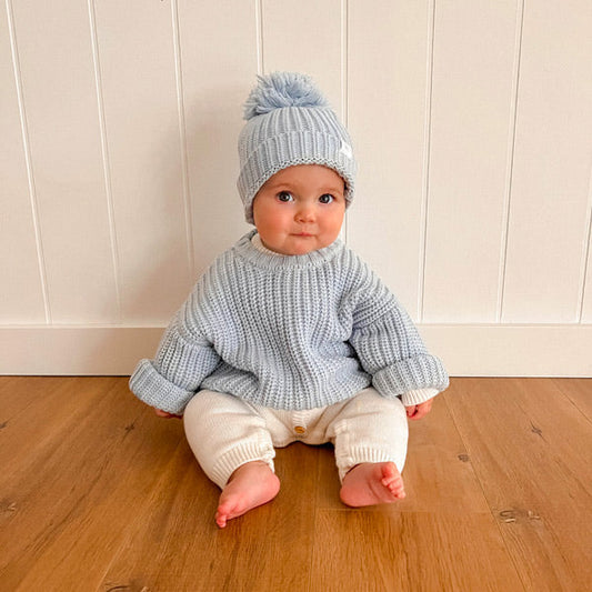 Ocean Chunky Beanie - ZIGGY LOU (0-3M)