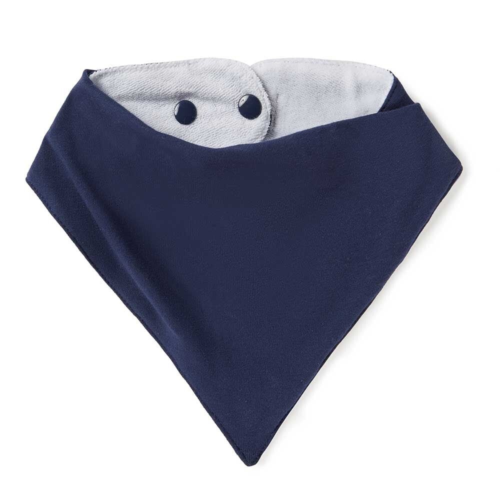 Navy Dribble Bib - Snuggle Hunny