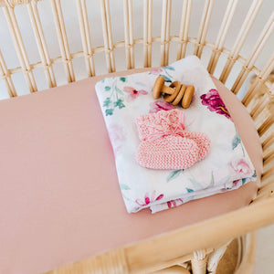 Lullaby Pink Bassinet Sheet / Change Pad Cover - SnuggleHunny Kids