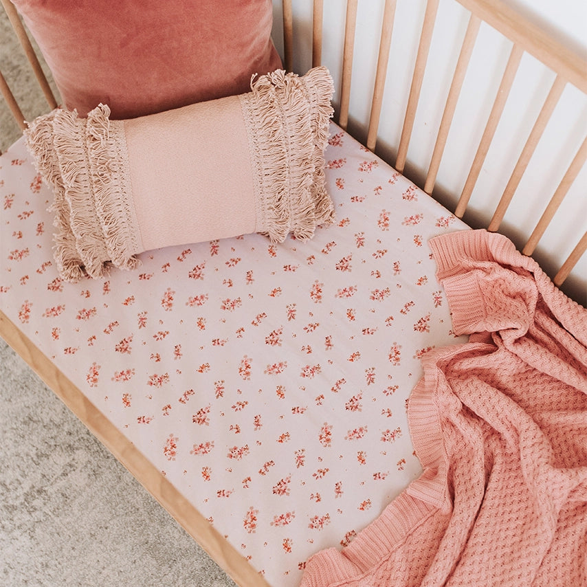 Esther Fitted Cot Sheet - Snuggle Hunny