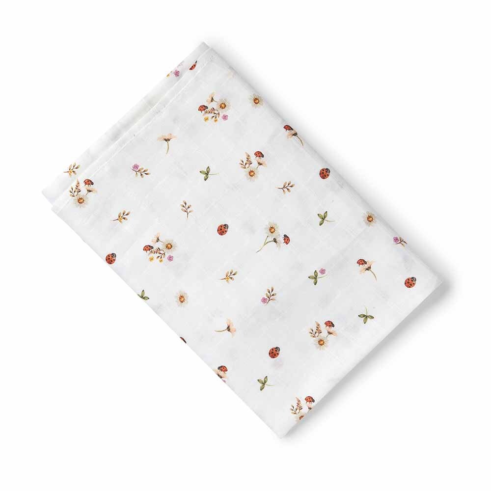 Ladybug Organic Muslin Wrap - Snuggle Hunny Kids