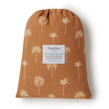 Bronze Palm Fitted Cot Sheet - Snuggle Hunny