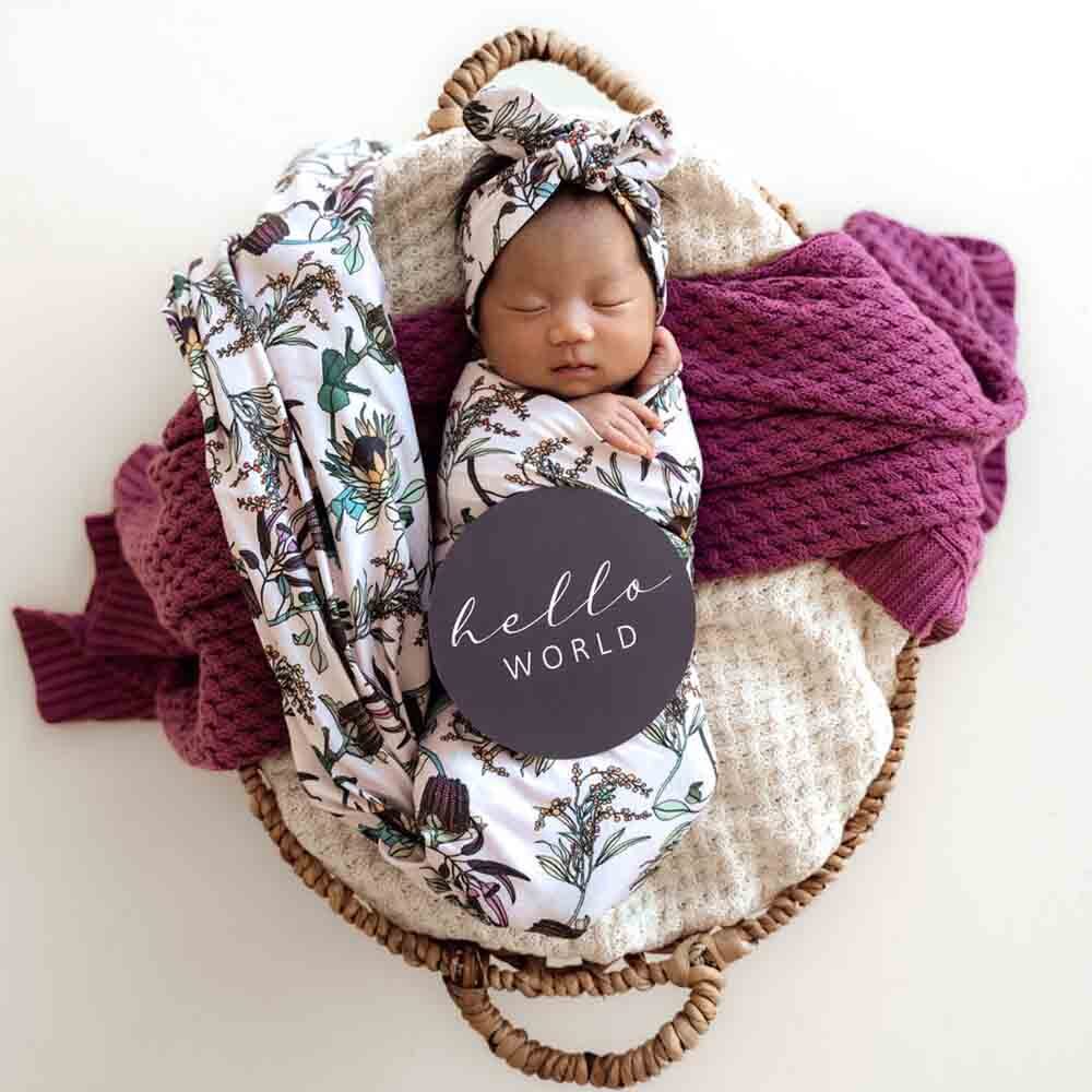 Banksia Stretch Cotton Baby Wrap Set - Snuggle Hunny Kids