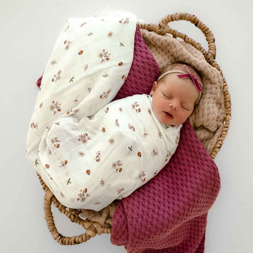 Ladybug Organic Muslin Wrap - Snuggle Hunny Kids