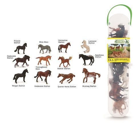 12 Piece Horses Mini Tube - CollectA