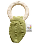 Natural Rubber Teether with a Muslin Tie - Tikiri