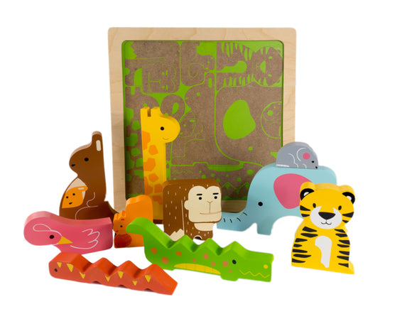 Safari Animal Chunky Puzzle - Kiddie Connect