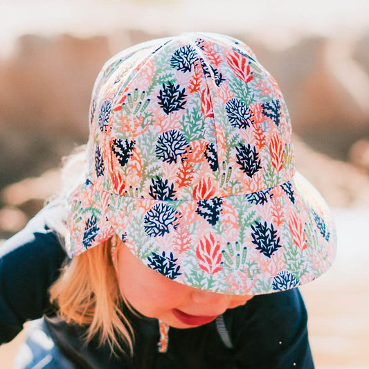 Coral Swim/Beach Legionnaire Flap Hat - Bedhead Hats