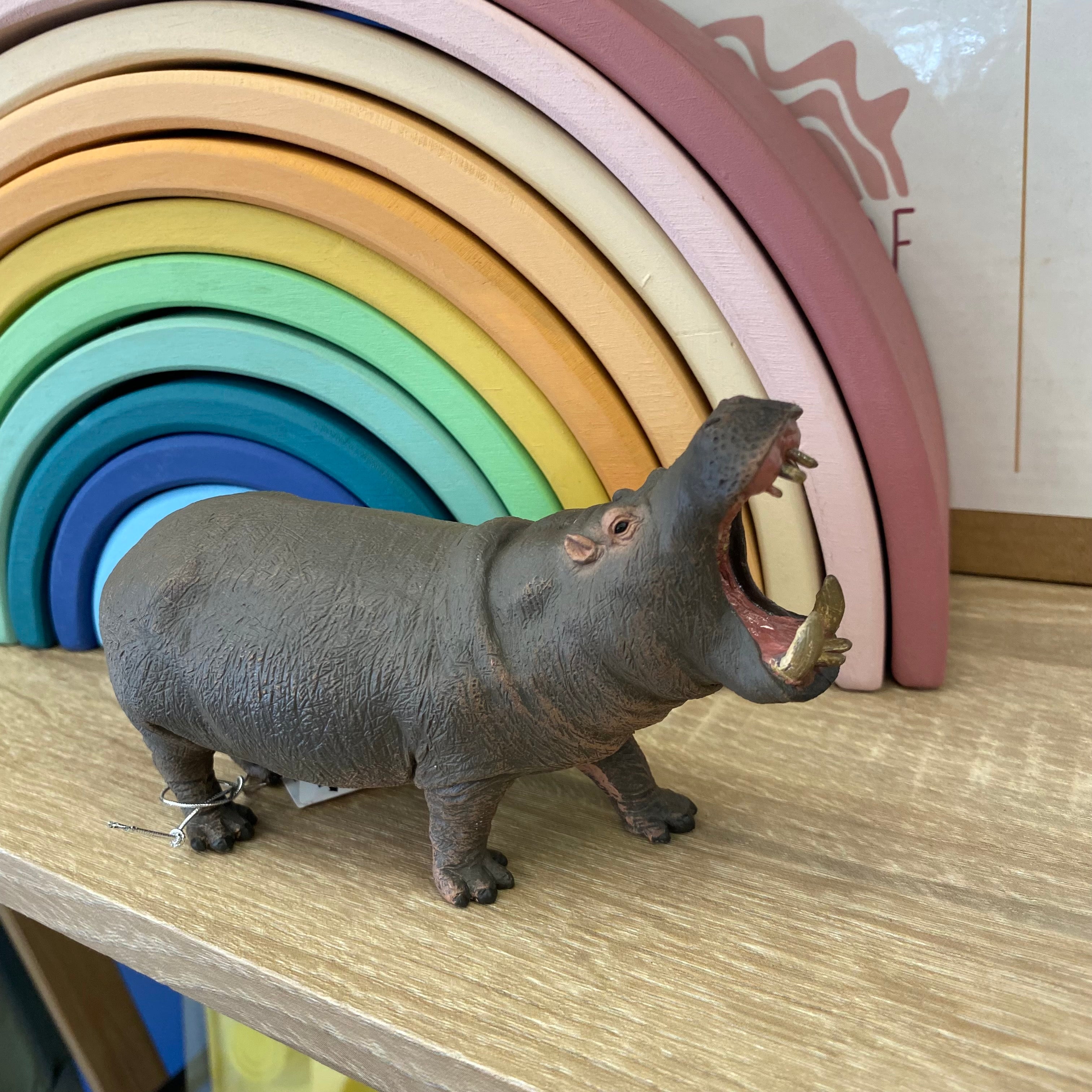 Plastoy Figura Di Ippopotamo In Miniatura – Modello Dipinto A Mano, Scientificamente Preciso, Per Collezionisti E Amanti Degli Animali