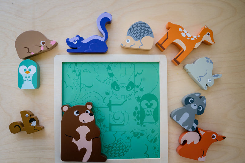 Woodland Animals Chunky Puzzle - Kiddie Connect