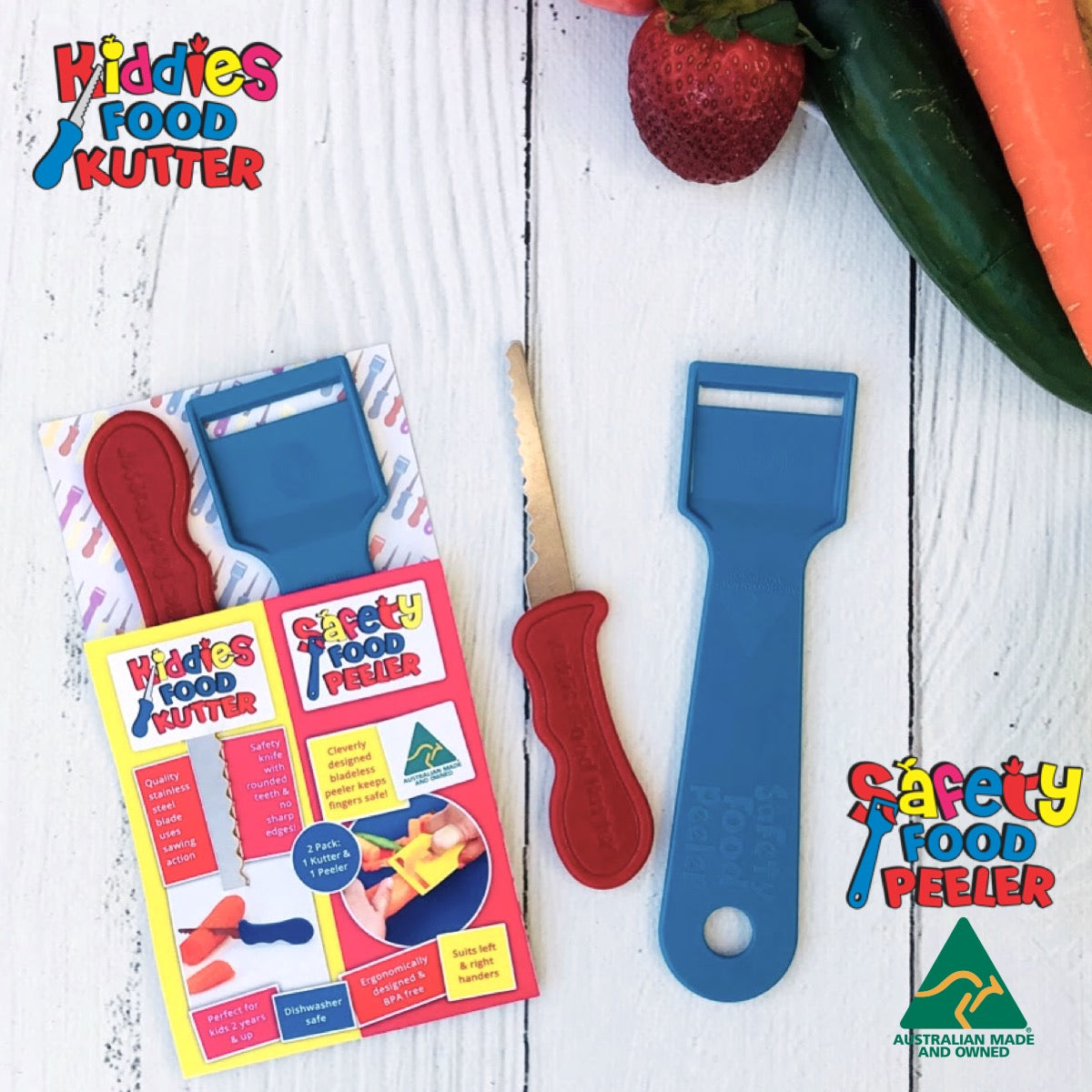 Kiddies Food Kutter 2 Pack (1 Kutter & 1 Peeler)