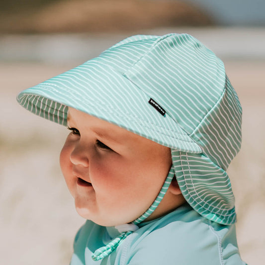 Stripe Swim/Beach Legionnaire Flap Hat - Bedhead Hats